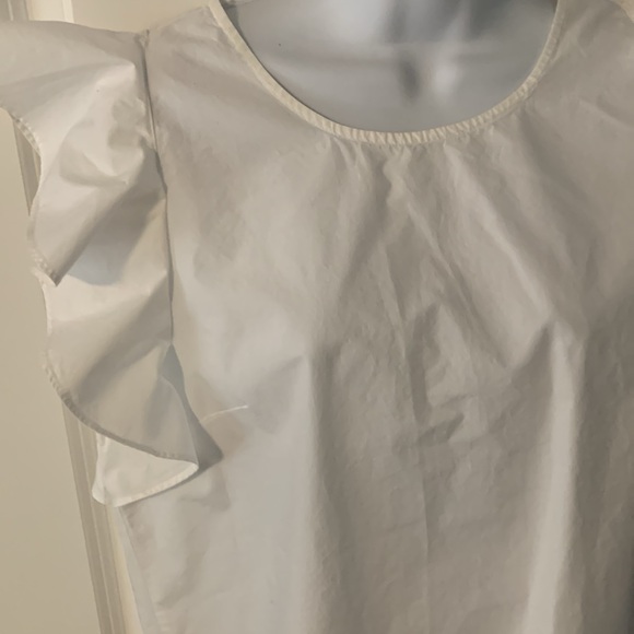 J.Crew Factory Ruffled Sleeve Top- Sz 12 - Picture 2 of 3